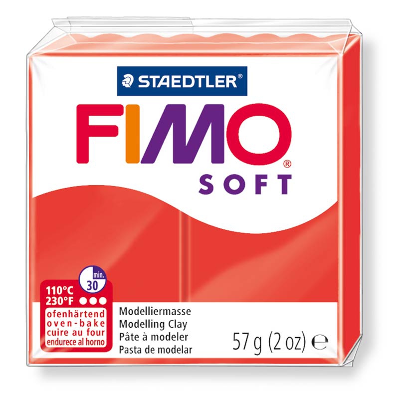 Pain de pâte Fimo Soft 57g Rouge Indien n°24